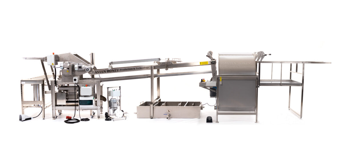 Automatic honeycomb uncapping and extracting line 80